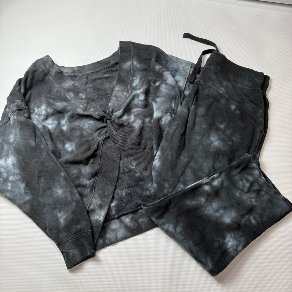 Joy lab Black and Gray Tie-Dye Lounge Set